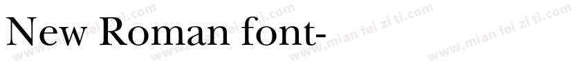 New Roman font字体转换